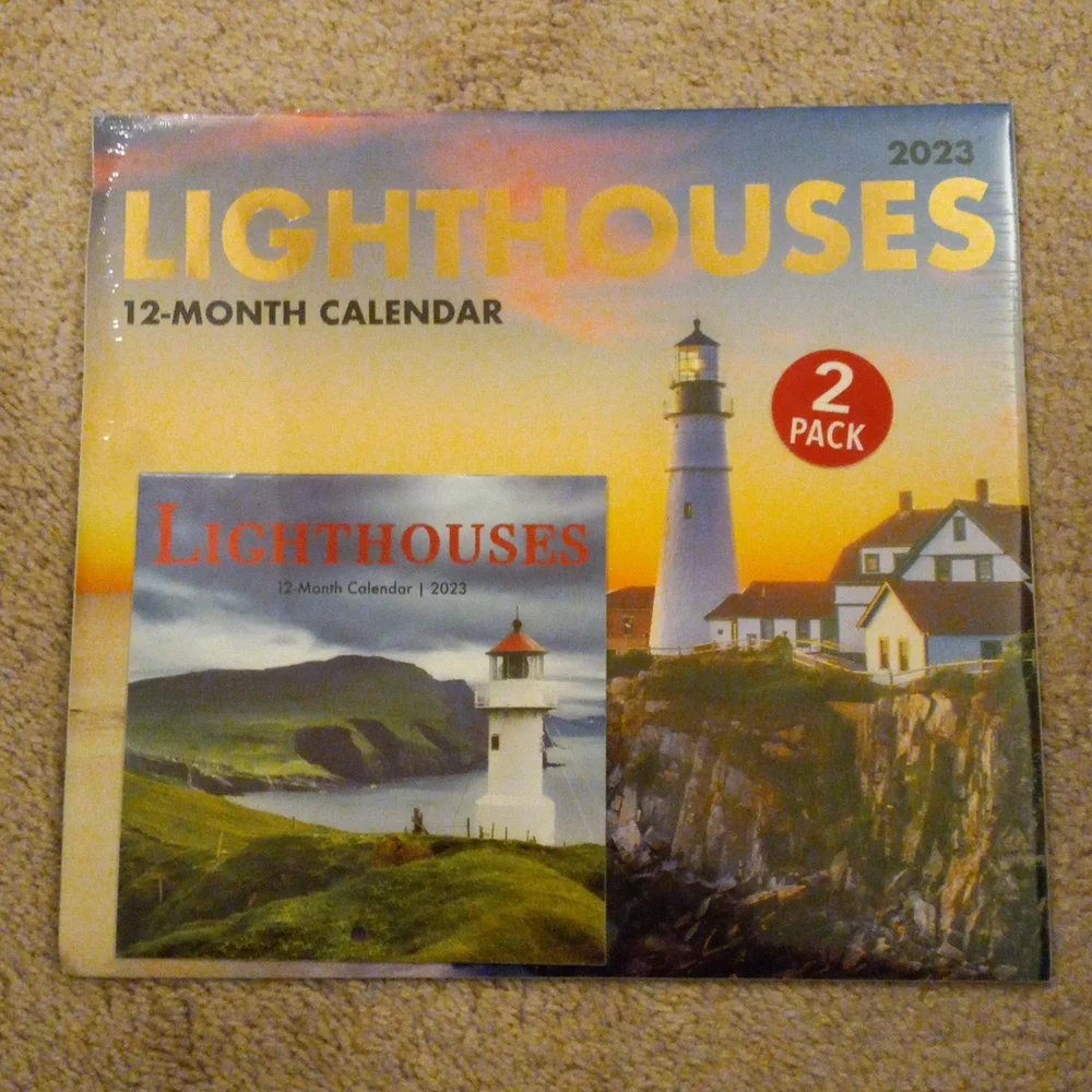 2023 Lighthouses 12-Month Wall Calendar (2 Pack)